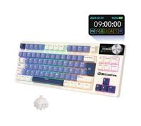 RK ROYAL KLUDGE RK S85 ISO-ES -Teclado Mecánico Gaming 80% -Teclado Inalámbrico en Español -Pantalla LCD -RGB -Bluetooth/2.4G/USB-C -Hot-Swap -Mac/Windows -Modelo Horizon/Switch Táctil Beige.(Brown)