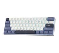 RK ROYAL KLUDGE RK61 - Teclado mecánico inalámbrico para videojuegos (60%, ultracompacto, con interruptor de clic azul, compatible con múltiples dispositivos, software programable, QWERTY de EE. UU.)