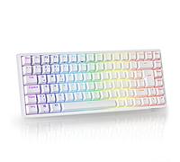 RK ROYAL KLUDGE RK84DE Cableado75% RGB Teclado mecánico cambiable Caliente | Teclado juego TKL compacto 84 teclas software programable Mac/Win, espuma absorbente sonido, PBT, interruptor personalizado