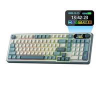 RK ROYAL KLUDGE S98 Teclado mecánico con visualización Inteligentey Perilla, Montaje Superior 96% Teclado mecánico inalámbrico BT/2.4G/USB-C, Intercambio en Caliente, Soporte Software,QWERTY americano
