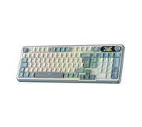 RK ROYAL KLUDGE S98DE Teclado mecánico Pantalla Inteligente Mando,QWERTZ | 96% Teclado juego RGB montado superior BT/2.4G/USB-C, amortiguación ruido 5 capas, sonido cremoso,Hot-Swap, 98 teclas
