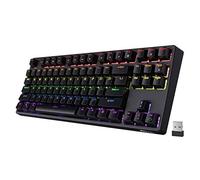 RK ROYAL KLUDGE Sink87G Teclado mecánico inalámbrico TKL para juegos, Teclado inalámbrico compacto 2.4G con interruptores táctiles marrones, RGB diversificado y configuraciones de macro excepcionales