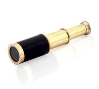RK - Telescopio náutico de latón, diseño antiguo, negro y dorado, regalo decorativo