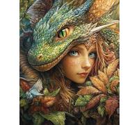 RKFLGEW 14CT Kit De Bordado Elfos Y Dragones Coloridos Tela Contada Punto De Cruz Diy Arte Manualidades Con Agujas Kits De Bordado Con Tijeras Accesorios 60x80cm