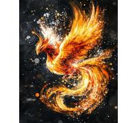 RKFLGEW 14CT Kit Petit Point Animal Fénix De Llama Kits De Punto De Cruz Contados Conjunto De Bordado Artes Y Manualidades Para La Decoración Del Hogar 60x80cm