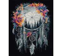 RKFLGEW 14CT Kit Petit Point Atrapasueños De Dibujos Animados Y Bosque Kit De Bordado Para Principiantes Adultos Diy Punto De Cruz Conjunto De Punto De Cruz Decoración Del Hogar 40x50cm