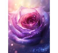 RKFLGEW Flores Kits De Bordado De Cuentas Diy Rosas Rojas Kit De Bordado Con Cuentas,Juego De Costura,Patrón De Bordados,Decoración,Arte Mural 40x50 cm