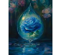 RKFLGEW Flores Set De Bordado Diy Para Adultos Pintura Al Óleo De Rosas Patrón De Bordados Con Cuentas,Kit De Bordado Con Cuentass,Juego De Perla Para Colgar En La Pared En 3D 30x40 cm