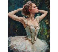 RKFLGEW Kit De Bordado De Cuentas Diy Bailarines De Ballet Kit De Bordado Con Cuentas,Juego De Costura,Patrón De Bordados,Decoración,Arte Mural 30x40 cm