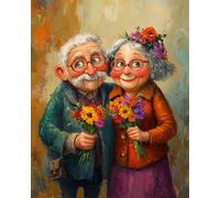 RKFLGEW Kit De Bordado De Cuentas Diy Pareja De Dibujos Animados Kit De Bordado Con Cuentas,Juego De Costura,Patrón De Bordados,Decoración,Arte Mural 30x40 cm