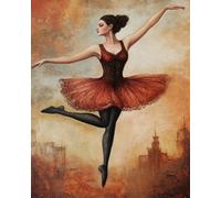 RKFLGEW Kit De Bordado De Cuentas Diy Pintura Al Óleo De Una Bailarina Patrón De Bordados Con Cuentas,Kit De Bordado Con Cuentass,Juego De Perla Para Colgar En La Pared En 3D 30x40 cm