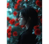 RKFLGEW Set De Cuentas De Bordado Diy Mujeres Fantásticas Y Flores Kit De Bordado Con Cuentas,Juego De Costura,Patrón De Bordados,Decoración,Arte Mural 30x40 cm