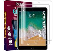 RKINC Protector pantalla [2 Piezas] para iPad 9 (2021)/ iPad 8 (2020)/ iPad 7 (2019) [10,2 pulgadas, 9./8. /7. Generation], Cristal templado película de vidrio, 9H 0.33 mm [Anti-rasguño][Sin burbujas]