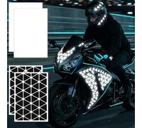 Rkixlix 2 hojas/96 piezas Reflectores Pegatinas Set Reflectores Pegatinas Negras Reflectantes Pegatinas Autoadhesivas Reflectantes Pegatinas para Bicicleta Mochila Motocicleta Scooter Cascos Oscuridad