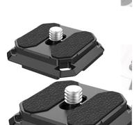 Rkixlix 2 Pcs Placa Liberación Rápida Peak Design/Arca-Swiss 38mm con 1/4 Rosca Adaptador Liberación Rápida Cámara Accesorios Trípode Negro para Cambiar Rápidamente Cámara de Soporte + Llave