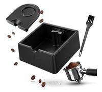 Rkixlix Cubo para Posos de Cafe en ABS y Silicona Sin Barra Silencioso | Knock Box Compatible con Ninja Luxe y DeLonghi, Capacidad 26 Discos, Base Pesada Antideslizante