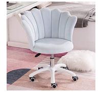 RKJDMSWJ Silla de Estudio Silla de Escritorio Tela de Terciopelo | Diseño de Envoltura de pétalos de Flores, Ruedas giratorias Ajustables para Adultos y para Silla de Oficina