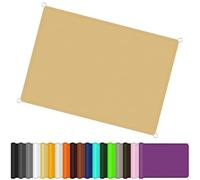 RKJDMSWJ Toldo de Vela Rectangular de poliéster Impermeable de 5 x 7 m para jardín con protección UV del 98% en Color Amarillo Arena