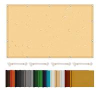 RKJDMSWJ Toldo Grande de 3,5 x 7 m con protección Solar, Recubierto de PU, Resistente al Polvo y al Viento, para Patio, jardín, Patio Trasero, Color Beige, con Cuerdas y Ojales