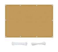 RKJDMSWJ Toldo Rectangular para Patio al Aire Libre de 2,5 x 7 m, Tejido Transpirable con protección UV al 95%, con Cuerdas de 5 m gratuitas, Fiestas y Eventos en el Patio, Color Caqui