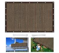 RKJDMSWJ Toldo Vela de 3,5 x 7 m con Kit de fijación, protección UV del 95%, Transpirable, para Patio, jardín, Patio Trasero, Color marrón