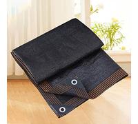 RKJDMSWJ Toldo Vela de Malla Negra de 3 m x 4 m, Tejido Transpirable Resistente al desgarro con Borde Reforzado, jardín, pérgola, Plantas, Balcones y Patios, área de Cobertura de 5 x 7