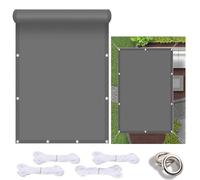 RKJDMSWJ Toldo Vela de Sombra Rectangular de 2,5 x 7,5 m, Duradero, con Cuerda Gratis, Color Gris Oscuro, protección UV para Camping, pérgola, balcón, césped
