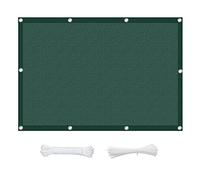 RKJDMSWJ Toldo Vela de Sombra Transpirable de 3,5 x 7,5 m con Bloqueo de Rayos UV del 95% y Permeable para Fiestas al Aire Libre, Color Verde Oscuro, Cuerda Gratis incluida