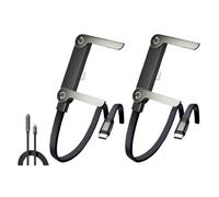 RKJRTK Cable de carga para teléfono móvil con soporte, 240 W, cable de carga rápida 2 en 1 con soporte integrado, cable adaptador de alta velocidad de 1,5 m, rotación orbital