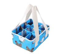 RKJRTK Contenedor de malla de 9 bolsillos para recoger huevos, maletín de mudanza para huevos con 9 compartimentos individuales, cesta de recogida de huevos, soporte de lino con placa base, verduras