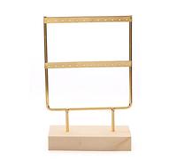 RKJRTK Organizador de pendientes de metal para joyas, soporte de almacenamiento de pared y soporte de mesa para pendientes, collares, pulseras, organizador de joyas para colgar pendientes