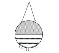 RKJRTK Organizador de Pendientes, Soporte de Pared para Collar, Pulsera, Pendientes, Joyería, Estante de Almacenamiento de Exhibición, Decoración con Gancho
