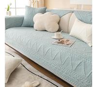 RKK Funda De Sofá For Sala De Estar Protector De Muebles De Sofá Engrosado Fundas De Sofá Antideslizante Fundas De Sofá Acolchadas Seccionales For Niños Mascotas(Light Cyan,110 * 210cm/43 * 82")
