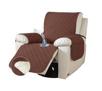 RKK Funda De Sofá Reclinable Impermeable Funda De Sofá For Sofá Reclinable Funda De Sofá Antideslizante con Correas Funda De Sofá Protector De Muebles For Niños Mascotas(Coffee,1 Seater)