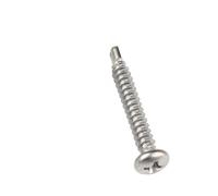 RKODRSMG 1/3/5/10/20/30 Uds Cabeza Plana Tornillo de Metal de Madera autoperforante Phillips Cruz Tornillo autorroscante Rosca 410 Acero Inoxidable M3.9 M4.2 M4.8 M5.5 M6.3(Size:M6.3X38(10pcs))