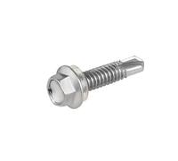 RKODRSMG 1/3/5/10 Uds. Hexagonal autoperforante Madera Metal Tornillo Rosca métrica Hexagonal Tornillo autorroscante 410 Acero Inoxidable M4.2 M4.8 M5.5 M6.3(Size:M6.3X19 (5pcs))