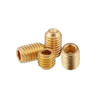RKODRSMG 20 Piezas M3 M4 M5 Longitud 3-12mm Tornillos de latón sin Cabeza Tornillo de Cabeza Hexagonal Tornillos de Rosca Completa(10mm,M5)