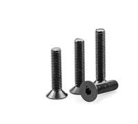 RKODRSMG 5/10 Uds. M6 M8 Longitud 8-80mm Grado Negro 10,9 Acero GB70.3 Cabeza Hexagonal Tornillo avellanado Plano(75mm,M8 (5pcs))