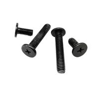 RKODRSMG 5/50 Uds. CM M1.6 M2 M2.5 M3 M4 M5 M6 Negro 304 A2-70 Cruz de Acero Inoxidable Ultrafino superbajo Tornillo de Cabeza de oblea Plana(20mm,50pcs M3)