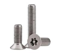 RKODRSMG M3 M4 M5 M6 Acero Inoxidable 304 Cabeza Plana Torx de Seis lóbulos con Pasador Tornillo de Seguridad antirrobo a Prueba de manipulaciones(10mm (30pcs),M6)