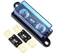 RKURCK Portafusibles MEGA/AMG de 1 vía de 150 A, fusible atornillado M8 de 5/16 pulgadas (paquete de 2 fusibles de 150 A + 1 soporte de fusibles de 100 A)