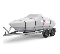 RKV86 Cubierta de Barco de Tela Oxford 6000D Impermeable, Cubierta de Barco Resistente, se Adapta a la mayoría de Barcos de 17 pies, 18 pies y 19 pies