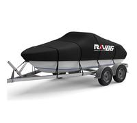RKV86 Cubierta de Barco de Tela Oxford 6000D Impermeable, Cubierta de Barco Resistente, se Adapta a la mayoría de Barcos de 17 pies, 18 pies y 19 pies
