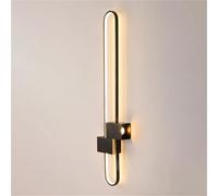 RKYRRKI Aplique de pared lineal minimalista moderno con 2 focos ajustables, lámparas cálidas de 3000 K, iluminación interior cableada para dormitorio, sala de estar, pasillo, escalera (60 cm)