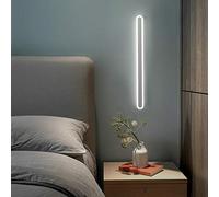 RKYRRKI Aplique de pared lineal minimalista moderno de aluminio, lámpara de pared para interiores con diseño LED de tres colores para sala de estar, dormitorio y escalera, tira de luz de 80 cm de