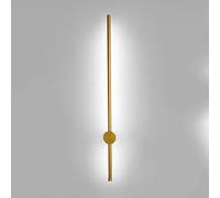 RKYRRKI Aplique de pared lineal minimalista moderno LED dorado, accesorio de iluminación interior, soporte de pared de metal simple para decoración de pasillo y fondo, elegante luz LED para decoración