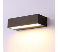 RKYRRKI Aplique de pared minimalista moderno y lineal, color negro, resistente al agua, LED para montaje en pared exterior, elegante, rectangular, negro, para jardín, patio, garaje