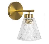 RKYRRKI Apliques de pared minimalistas contemporáneos LED lámpara de pared de cristal retro lámpara de pared japonesa para espejo de baño simple lámpara de pared para sala de estar dormitorio (tamaño