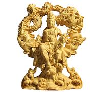 RKYRRKI Estatuas de Quan Yin para el hogar, figura de dragón de madera y fénix Guan Yin Bodhisattva, decoración de escultura de madera de Kwan Yin, la diosa de la misericordia,