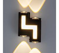 RKYRRKI Lámpara de pared moderna con múltiples cabezales, luz para exteriores, lámpara creativa y duradera de aluminio, IP65, impermeable, LED, antioxidante, decoración para pasillo, escaleras, porche